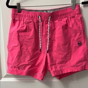 Party Pants Pink Swim Shorts with Drawstring small